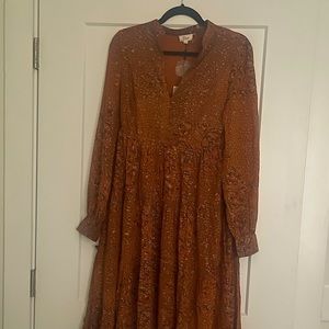 Burnt Orange with flowers Elan dress - Never Worn - NWT